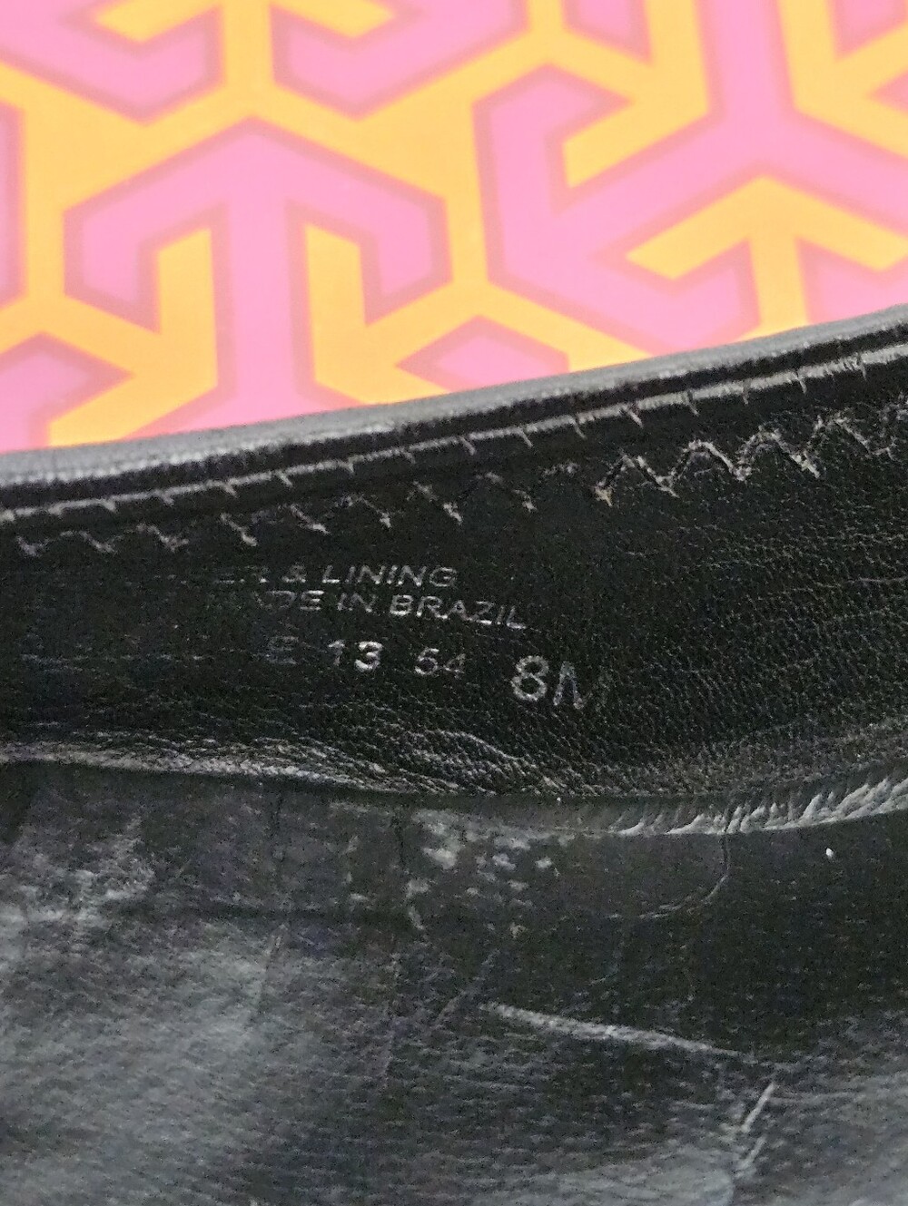 Tory Burch Black Leather Peep-Toe Wedges with Silver Logo Accent - Picture 8 of 11